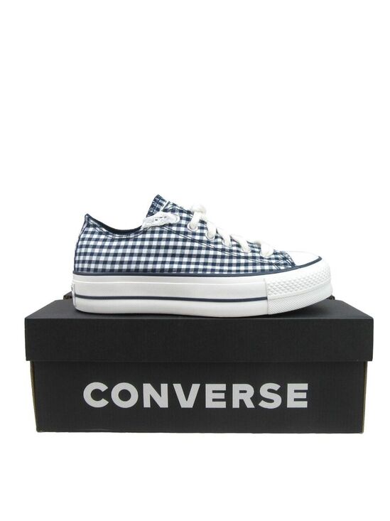 Converse Shoes - Converse CTAS Lift Platform Gingham Womens Size 8 Obsidian White NEW